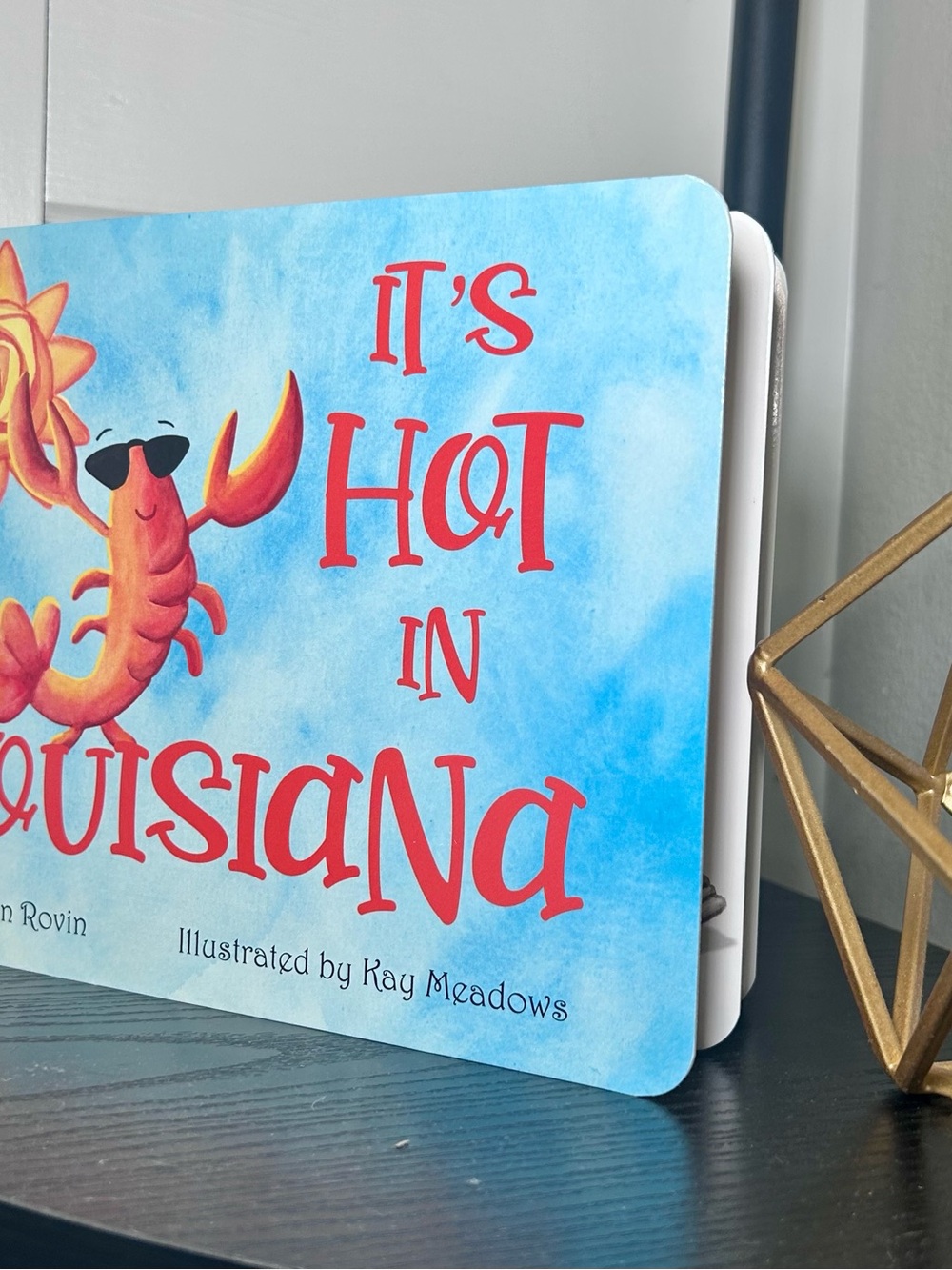 Blue and Red "It's Hot in Louisiana" Decorative Book Accent
